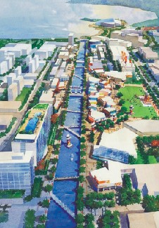 金鸡湖滨水商业街空间形态规划