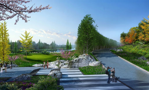 筑原承接西安沣河良家滩湿地公园西岸景观设计